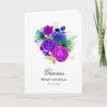 Spansk Mardi Gras Watercolor Blommig Quinceañera