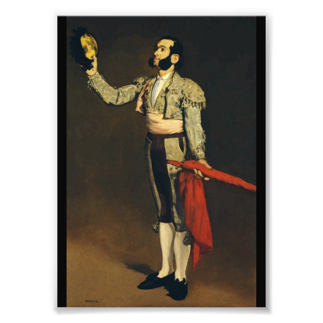 Spansk Matador av Edouard Manet Fototryck (Framsidan)