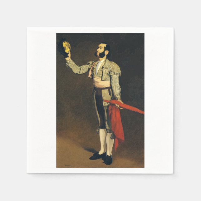 Spansk Matador av Edouard Manet Pappersservett (Framsidan)