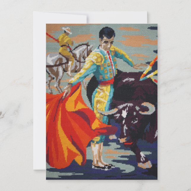 Spansk Matador inbjudan (Framsida)