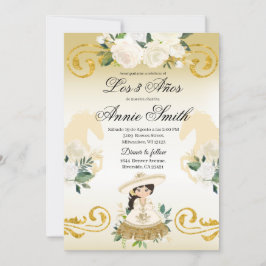 Spansk mexikansk 3 år gammal Gold Girl Charra Inbjudningar