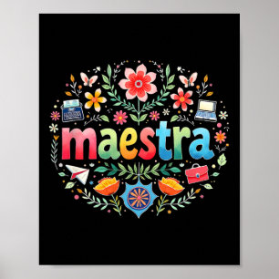 spansk mexikansk lärare Mexico lärare Cin Poster