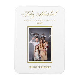 Spansk Modern Elegant Chic Jul Foto Familj Magnet