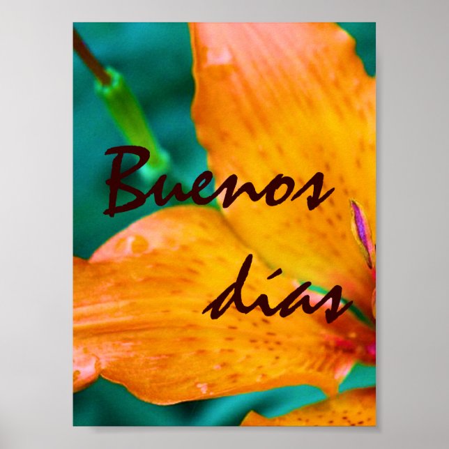 Spansk morgonutskrift poster (Framsidan)