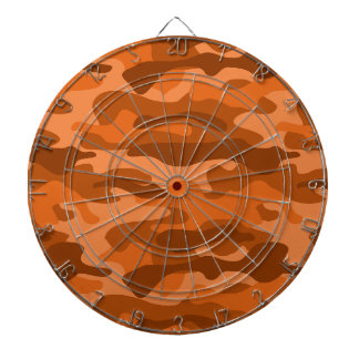 Spansk Orange Monokrom Kamouflage Darttavla