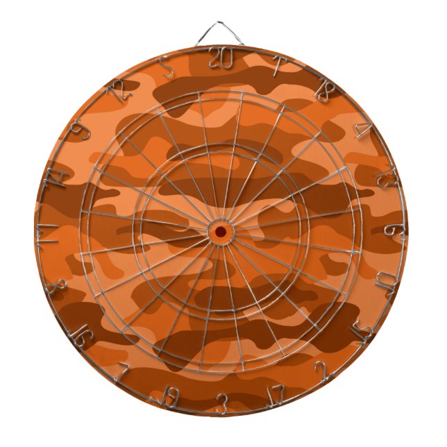 Spansk Orange Monokrom Kamouflage Darttavla (Framsidan)