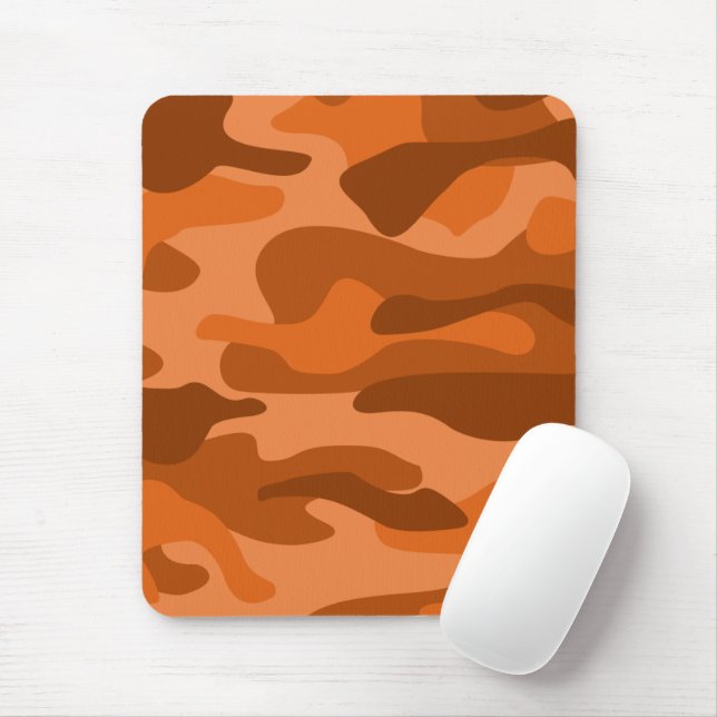 Spansk Orange Monokrom Kamouflage Musmatta (Med mus)