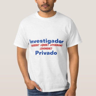 Spansk privat utredare tee shirt