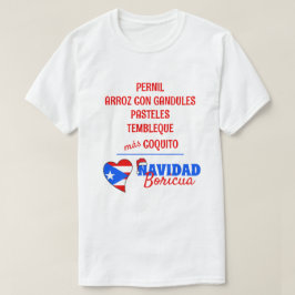 Spansk Puerto Rikansk traditionell julmat T Shirt