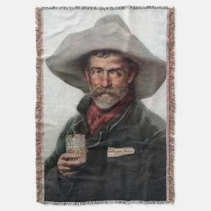Spansk ranchero-cowboy i gammaldags västsaloon filt
