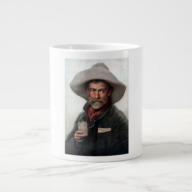 Spansk ranchero-cowboy i gammaldags västsaloon jumbo mugg (Framsidan)
