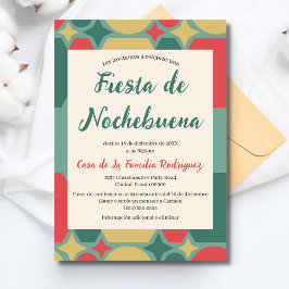 Spansk Retro Festlig Fiesta Nochebuena Jul Inbjudningar