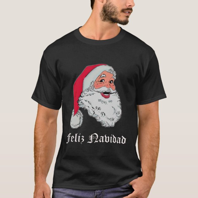 Spansk Santa mörkT-tröja Tröja (Framsida)