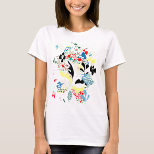 Spansk sommarabstrakt t shirt