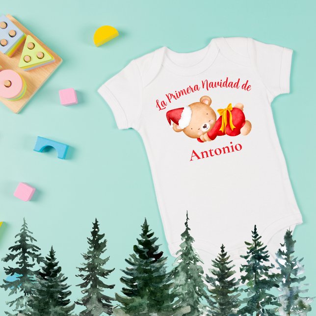 Spansk Söt Nallebarns Första Jul T Shirt (Skapare uppladdad)