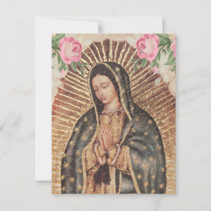 Spansk sympati Funeral Tack Guadalupe Mary Kort