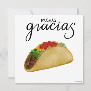 Spansk Taco Muchas Gracias Tacksamhetskort