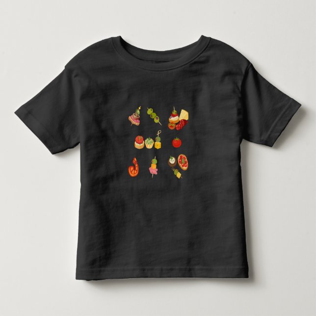 Spansk Tapas-spridning T Shirt (Framsida)