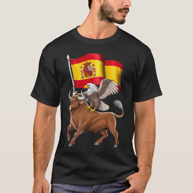 Spansk tjur och örn t shirt (Framsida)