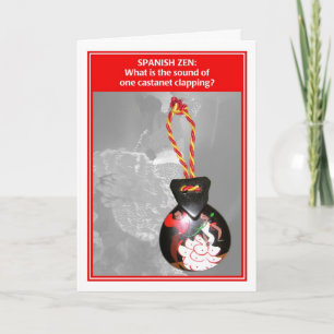 Spansk Zen ett roligt födelsedagkort för Castanet Kort