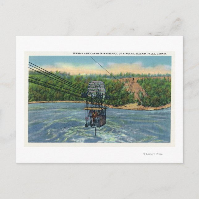 Spanska Aerocar over Whirlpool of Niagara Vykort (Framsida)