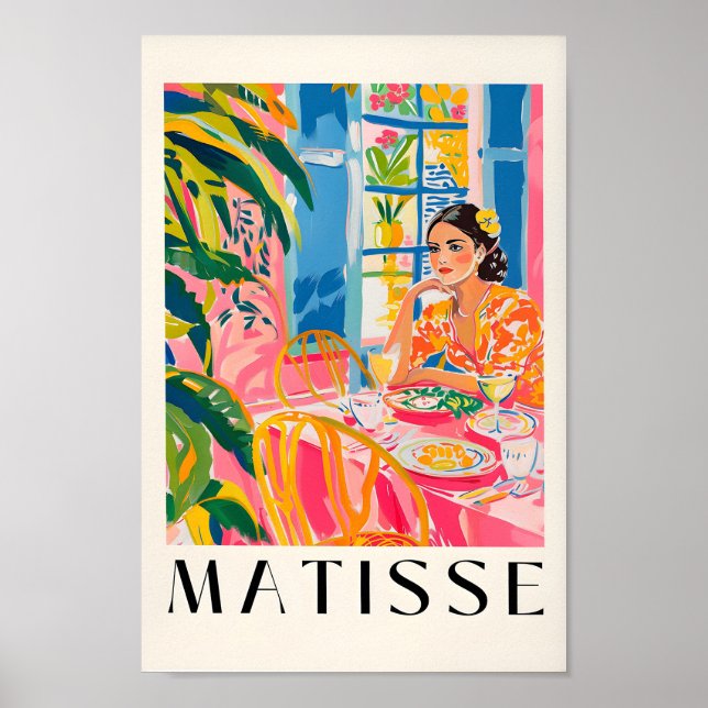 Spanska Art Print, kvinna av Henri Matisse, Aesthe Poster (Framsidan)