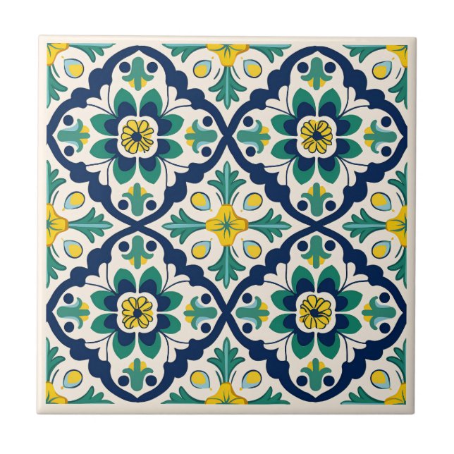 Spanska Azulejos stil keramiska plattor Kakelplatta (Framsidan)