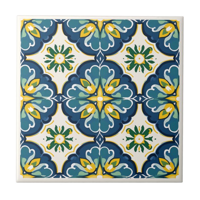 Spanska Azulejos stil keramiska plattor Kakelplatta (Framsidan)