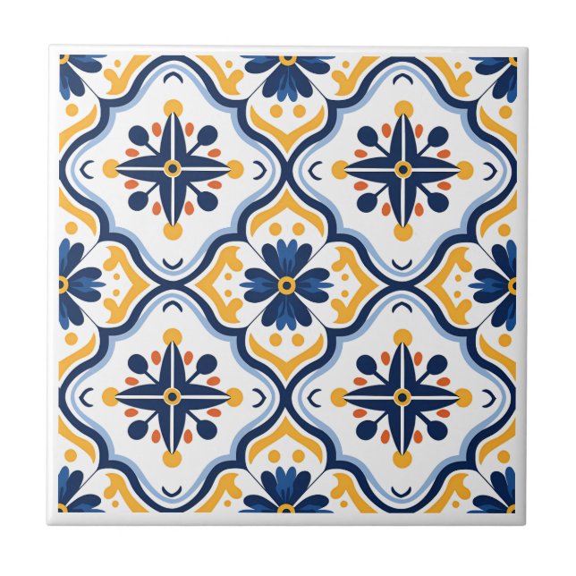 Spanska Azulejos stil keramiska plattor Kakelplatta (Framsidan)