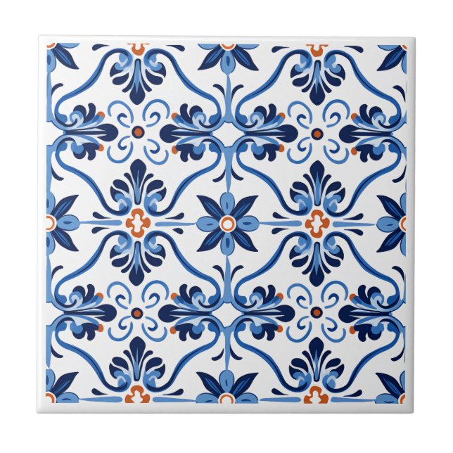 Spanska Azulejos stil keramiska plattor Kakelplatta (Framsidan)
