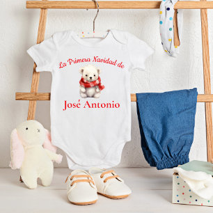 Spanska Baby Polar Bear Baby: Första jul T Shirt