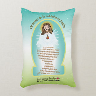 Spanska barn FOL Mamma Mary-ikon + Enhetens bön Prydnadskudde