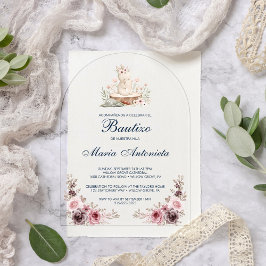 Spanska Bautizo De Niña Blommigt Bunny Baby
