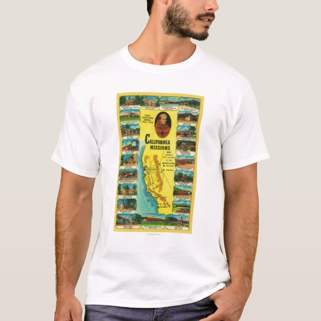 Spanska beskickningar av den Kalifornien visningen T Shirt (Framsida)