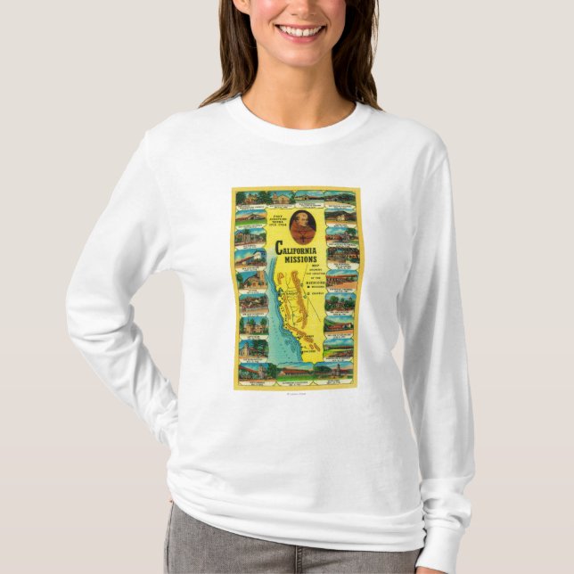 Spanska beskickningar av den Kalifornien visningen T Shirt (Framsida)