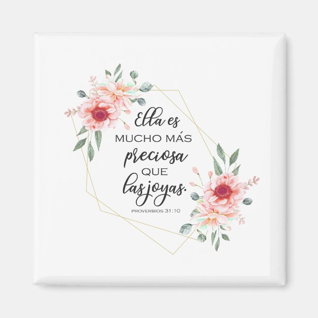 Spanska bibelverbios 31:10 magnet (Framsidan)