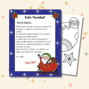 Spanska blå Brev från Santa Carta de Papá Noel
