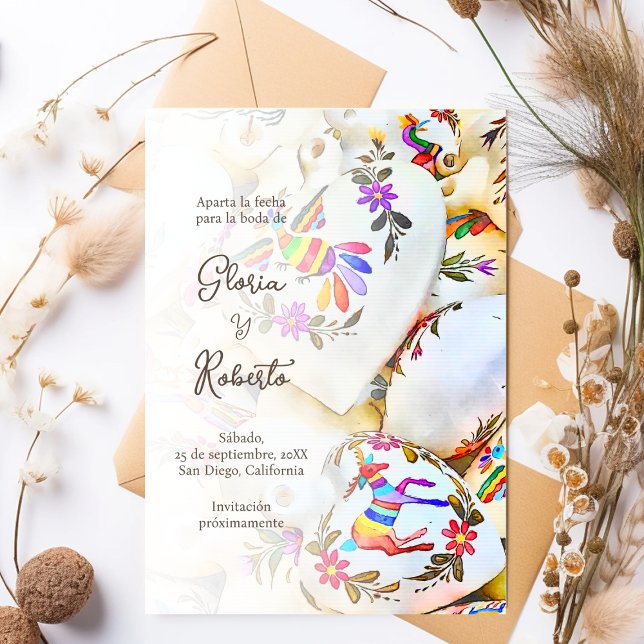 Spanska, Blommigt, färgstarka hörn Mexikanska Bröl Inbjudningar (Skapare uppladdad)