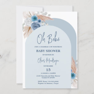 Spanska Boho Baby Shower Boy Inbjudningar