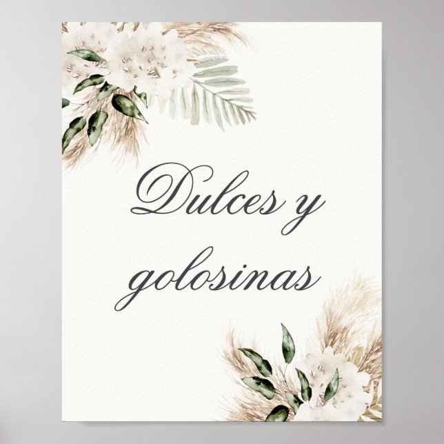 Spanska Boho Bröllop Poster (Framsidan)