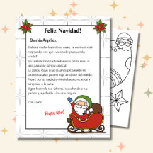 Spanska Brev från Santa White Carta a Papá Noel