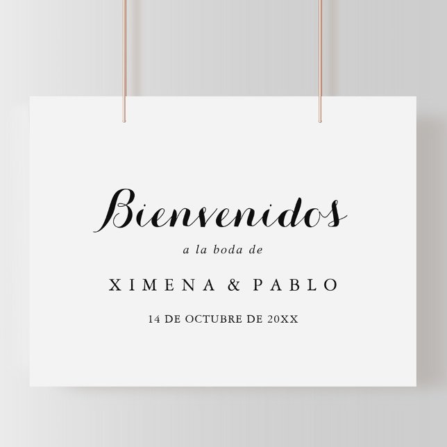 Spanska Bröllop Bienvenidos-signatur Poster (Skapare uppladdad)