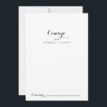 Spanska Bröllop Rådkort<br><div class="desc">Det spanska bröllop-kortet är perfekt för ett modernt bröllop. Den enkla och elegant designen har skript av typen klassisk och finare i svartvitt. De här korten är perfekter för bröllop,  möhippa,  babydusch,  studentfest och mycket mer. Anpassa korten med namn från bruden och brudgummen,  blivande föräldrar eller student.</div>