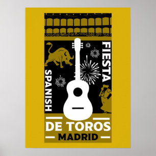 Spanska Bull Fight Corrida De Toros Poster