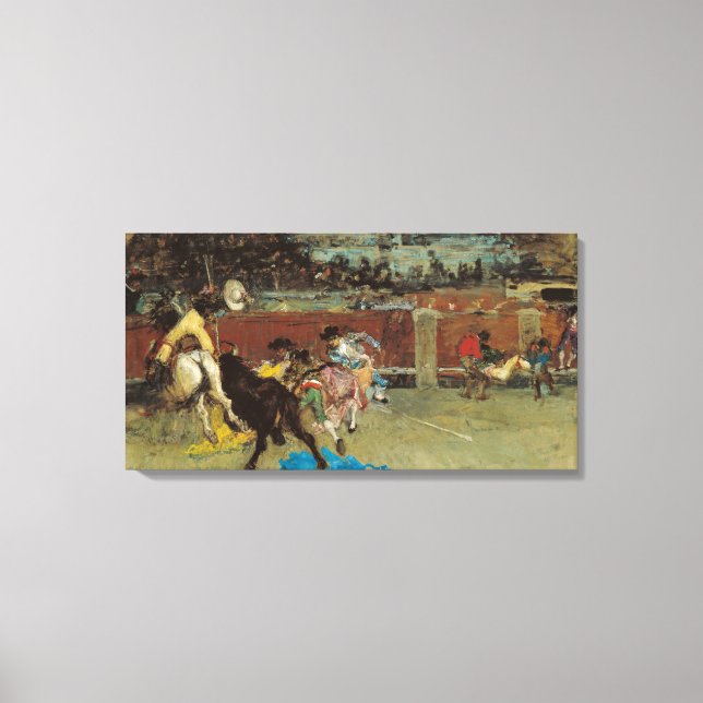 Spanska Bullmatch (av Marià Fortuny) Canvastryck (Framsida)