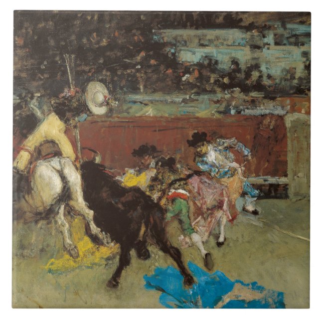 Spanska Bullmatch (av Marià Fortuny) Kakelplatta (Framsidan)