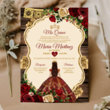 Spanska burgundy-Blommigten Rustic Wood Mis Quince