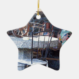 spanska Cactus still Life Julgransprydnad Keramik