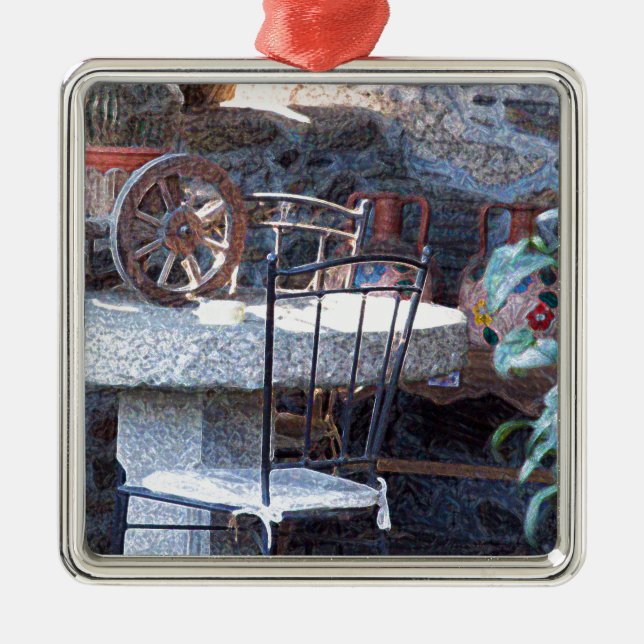 spanska Cactus still Life Julgransprydnad Metall (Framsidan)