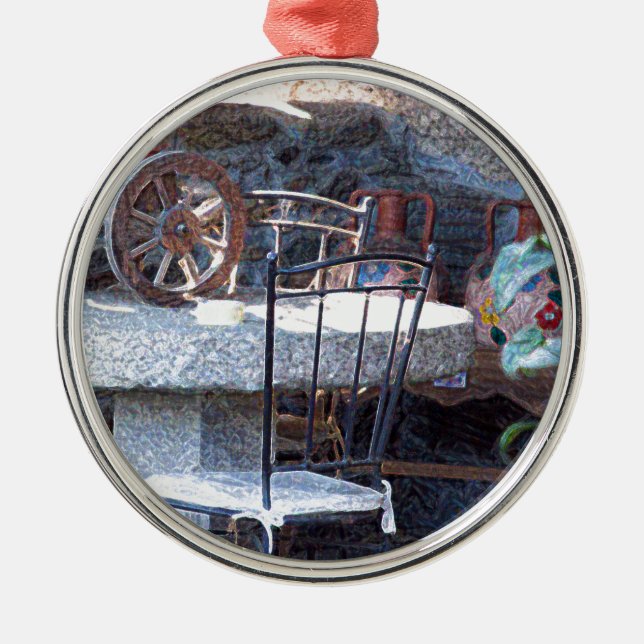 spanska Cactus still Life Julgransprydnad Metall (Framsidan)